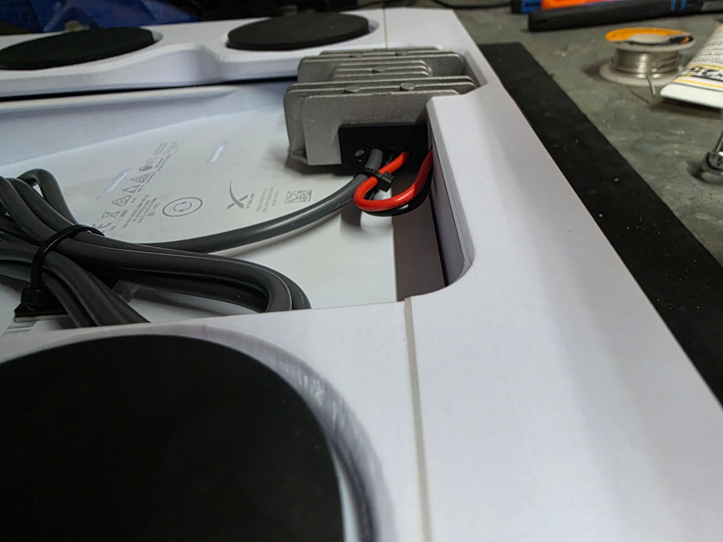 Add an Intergrated Voltage Step-Up Module. 12VDC/24VDC In to 30VDC Out